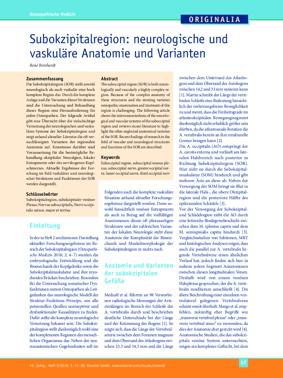 Subokzipitalregion: neurologische und vaskuläre Anatomie und Varianten
