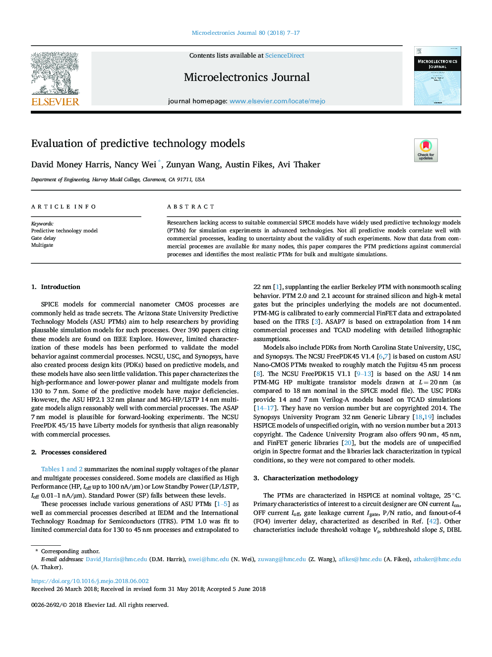 Evaluation of predictive technology models