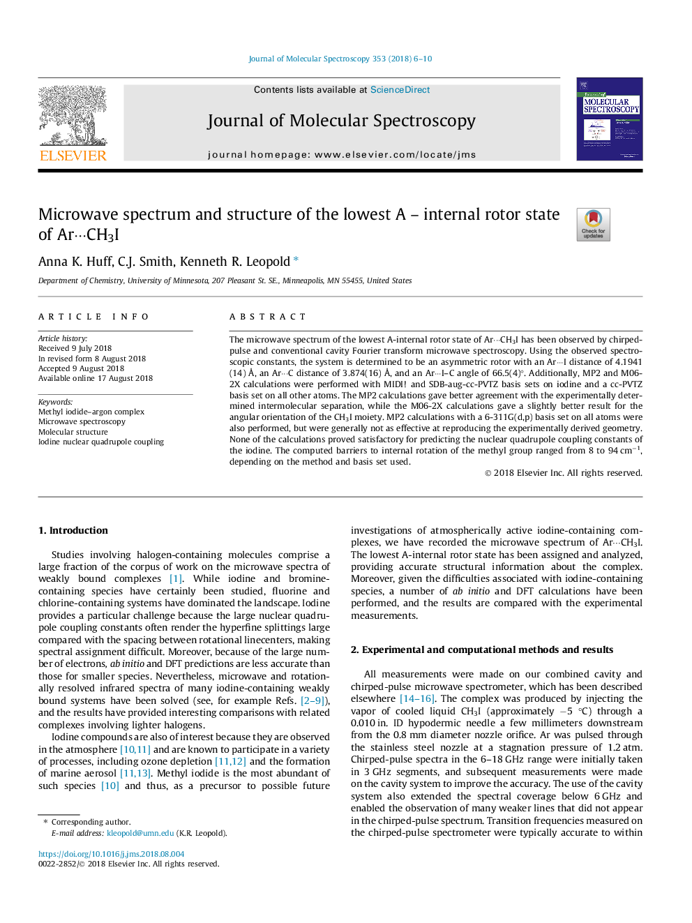 Microwave spectrum and structure of the lowest A - internal rotor state of ArâââCH3I