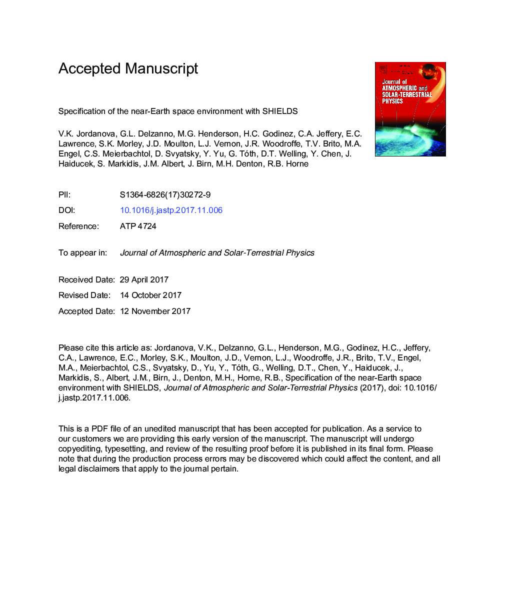 Specification of the near-Earth space environment with SHIELDS