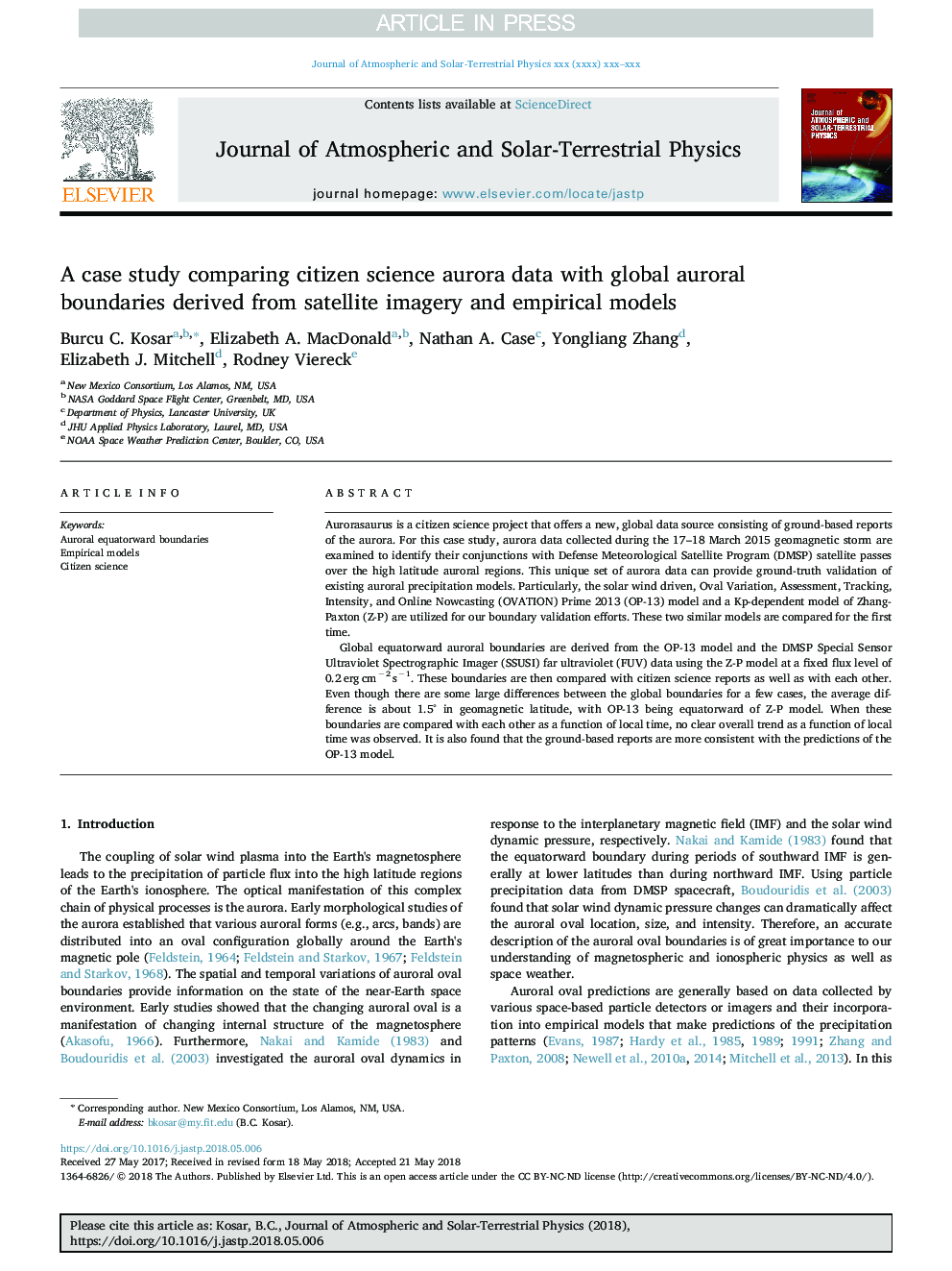 A case study comparing citizen science aurora data with global auroral boundaries derived from satellite imagery and empirical models