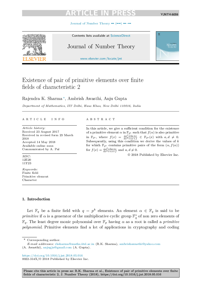 Existence of pair of primitive elements over finite fields of characteristic 2