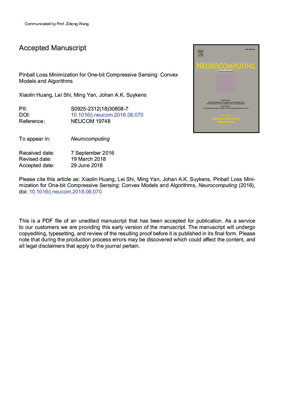 Pinball loss minimization for one-bit compressive sensing: Convex models and algorithms