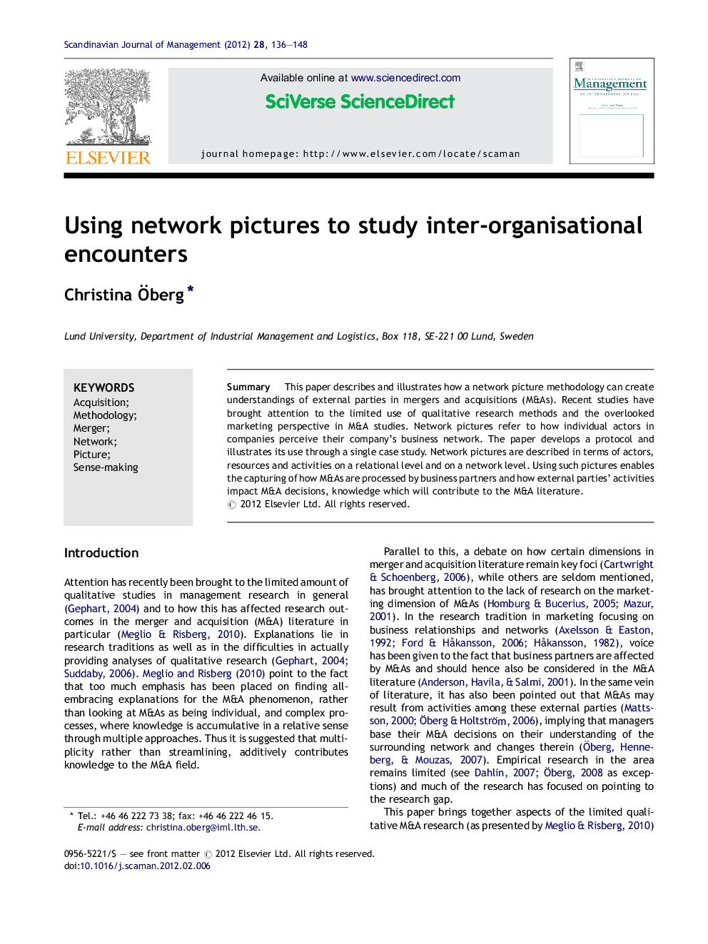 Using network pictures to study inter-organisational encounters