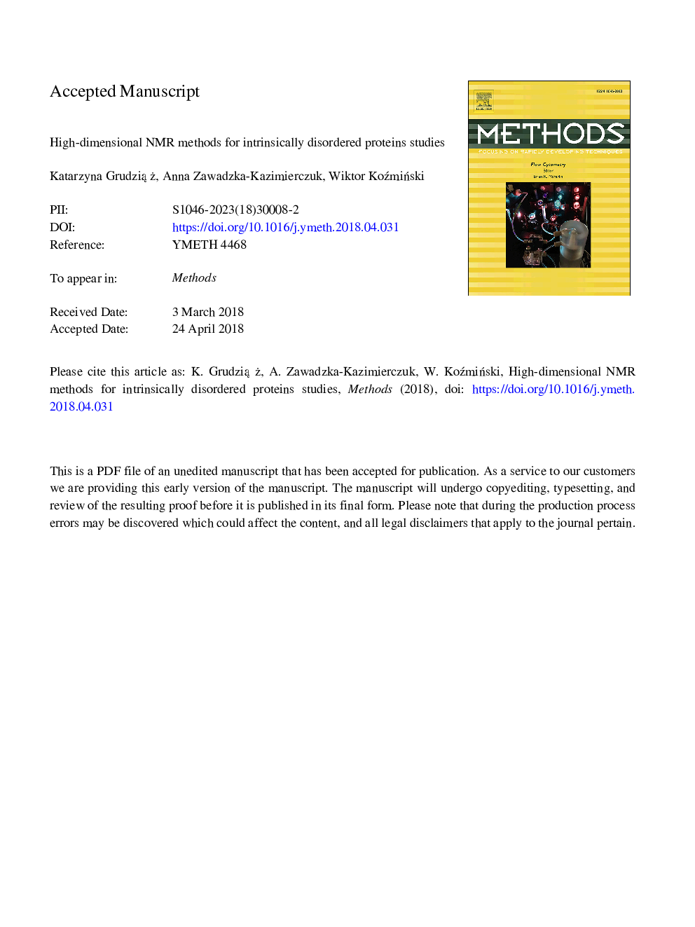 High-dimensional NMR methods for intrinsically disordered proteins studies