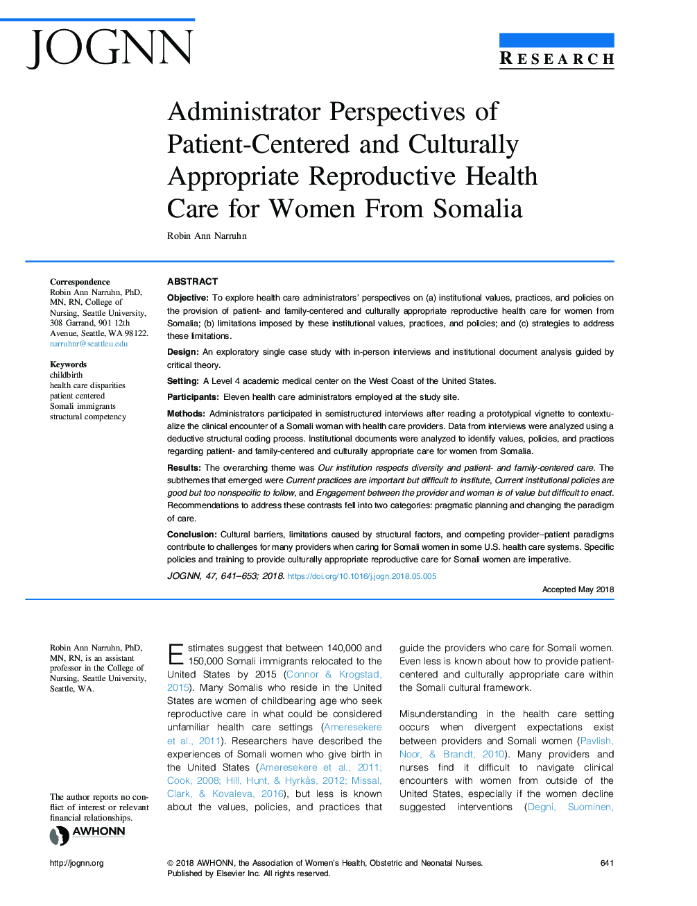 دیدگاه مدیران مراقبت های بهداشت باروری مناسب برای بیماران مبتلا به نقص توجه بیمارستانی از سومالی
