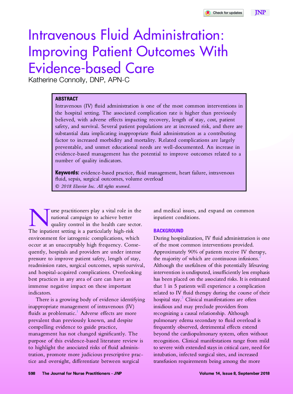 Intravenous Fluid Administration: Improving Patient Outcomes With Evidence-based Care