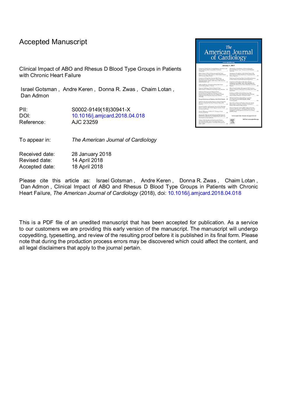 Clinical Impact of ABO and Rhesus D Blood Type Groups in Patients With Chronic Heart Failure
