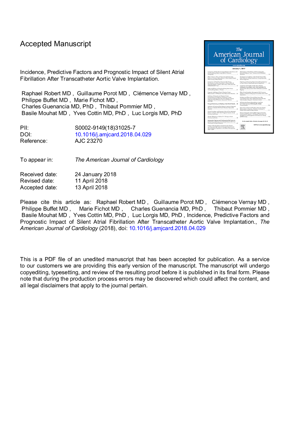 Incidence, Predictive Factors, and Prognostic Impact of Silent Atrial Fibrillation After Transcatheter Aortic Valve Implantation
