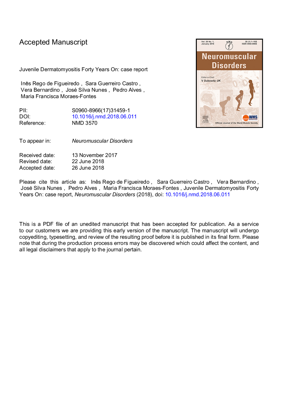 Juvenile dermatomyositis forty years on: Case report