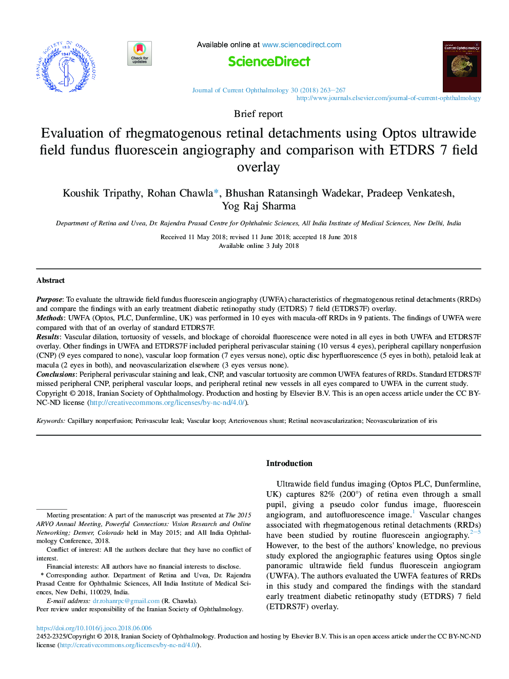 Evaluation of rhegmatogenous retinal detachments using Optos ultrawide field fundus fluorescein angiography and comparison with ETDRS 7 field overlay