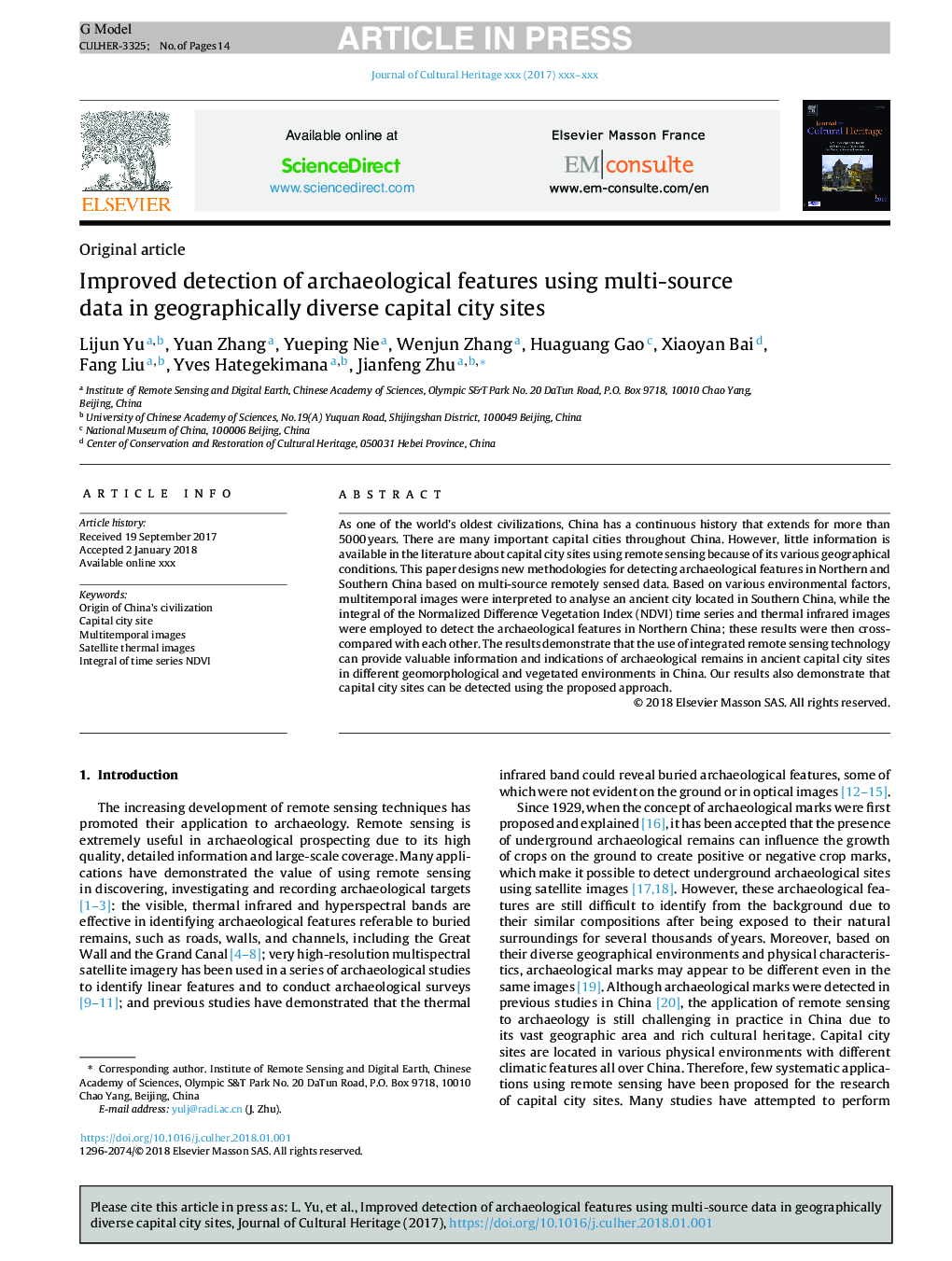 Improved detection of archaeological features using multi-source data in geographically diverse capital city sites