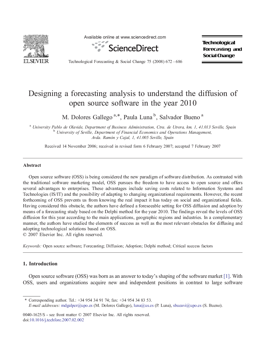 Designing a forecasting analysis to understand the diffusion of open source software in the year 2010