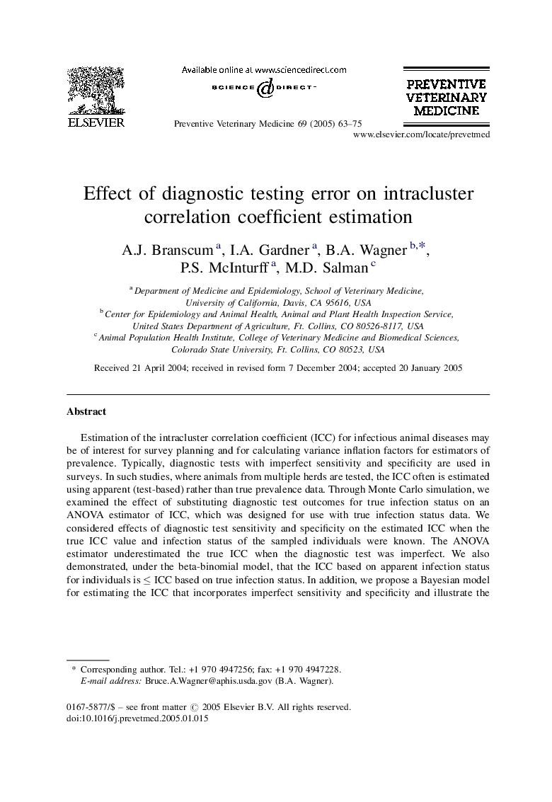 Effect of diagnostic testing error on intracluster correlation coefficient estimation