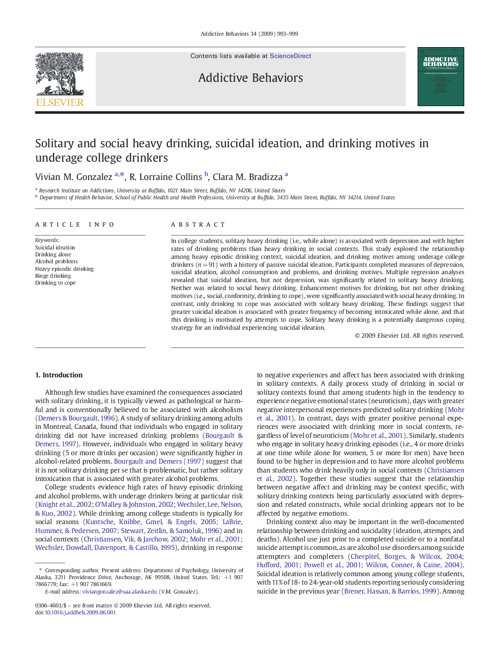 Solitary and social heavy drinking, suicidal ideation, and drinking motives in underage college drinkers