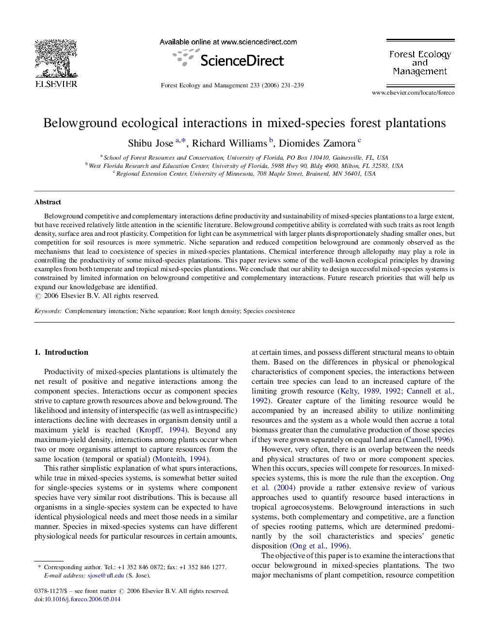 Belowground ecological interactions in mixed-species forest plantations