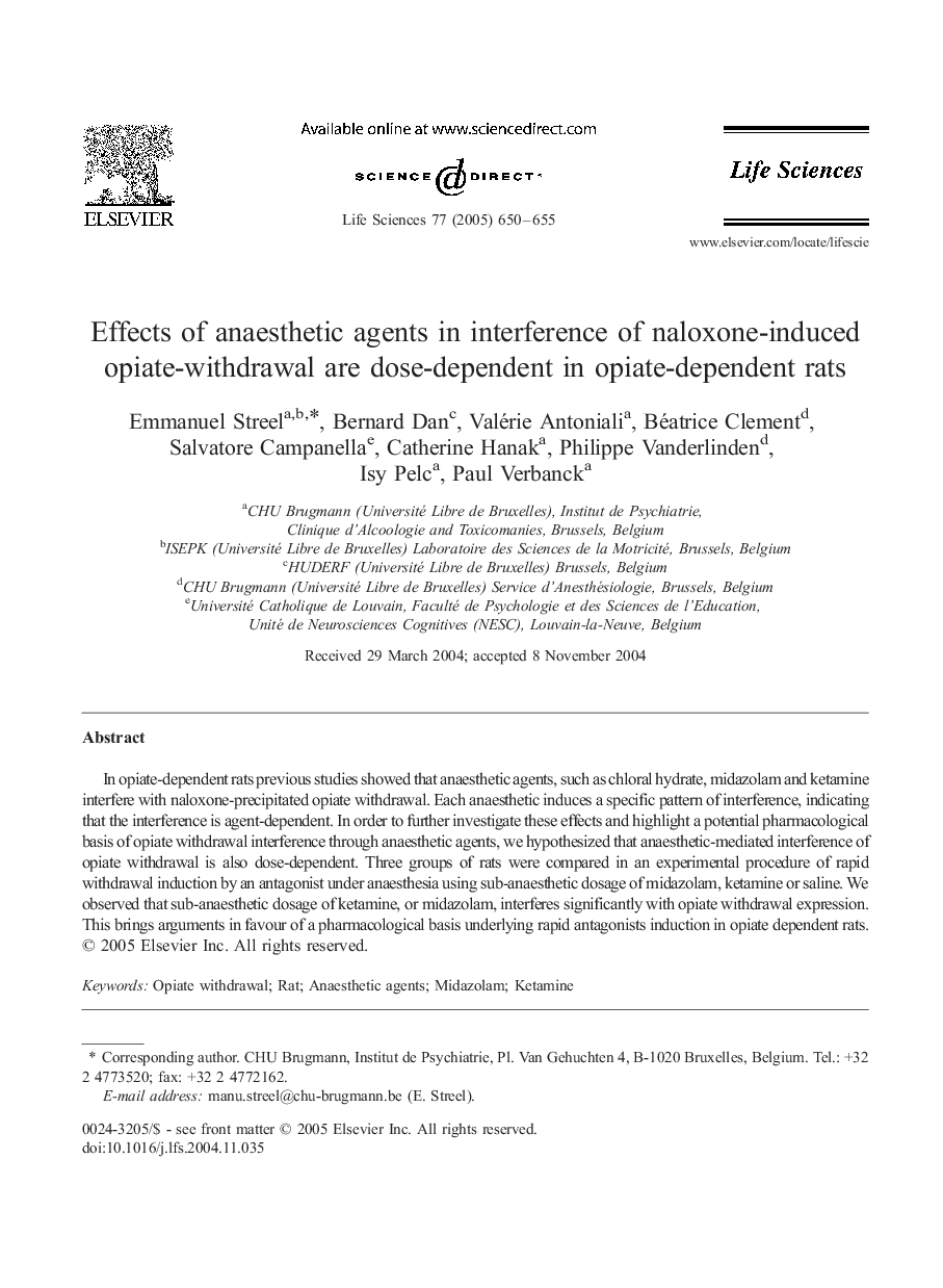 Effects of anaesthetic agents in interference of naloxone-induced opiate-withdrawal are dose-dependent in opiate-dependent rats