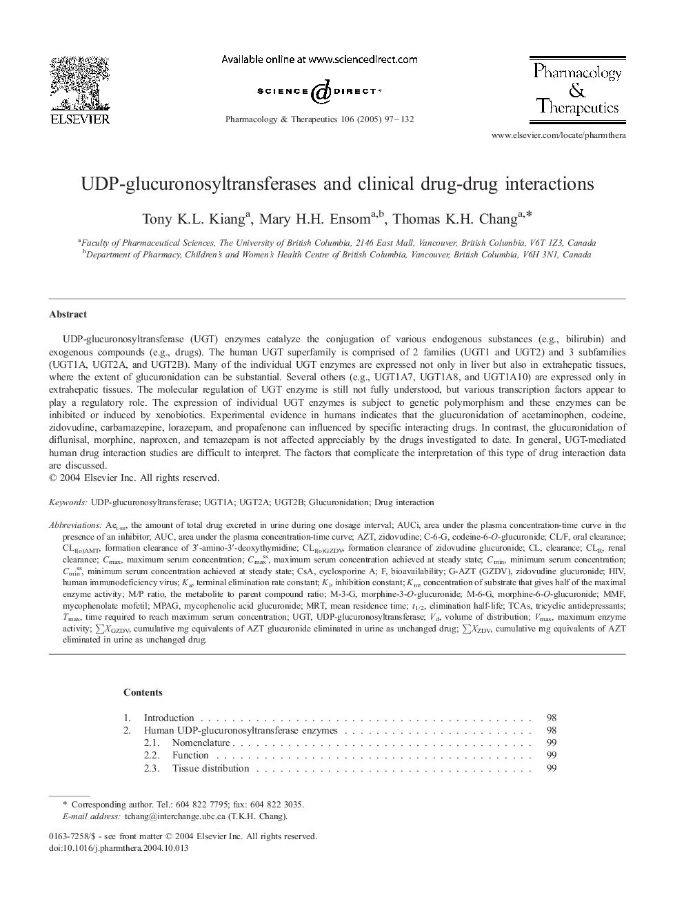 UDP-glucuronosyltransferases and clinical drug-drug interactions