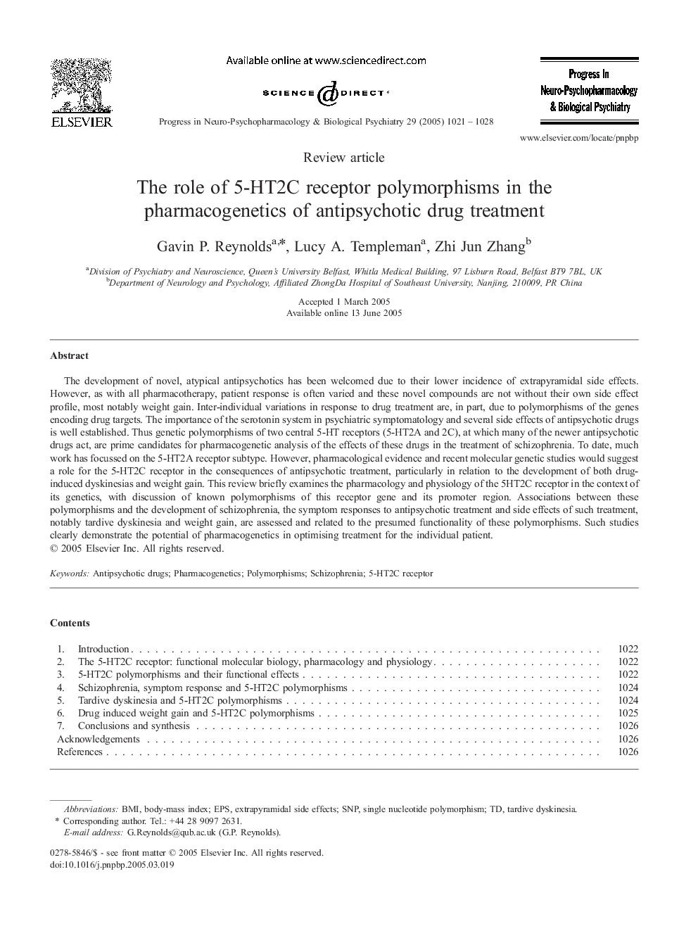 The role of 5-HT2C receptor polymorphisms in the pharmacogenetics of antipsychotic drug treatment