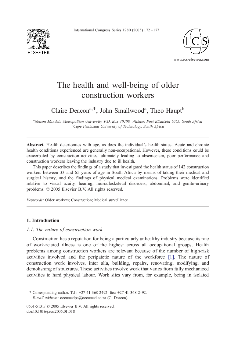 The health and well-being of older construction workers