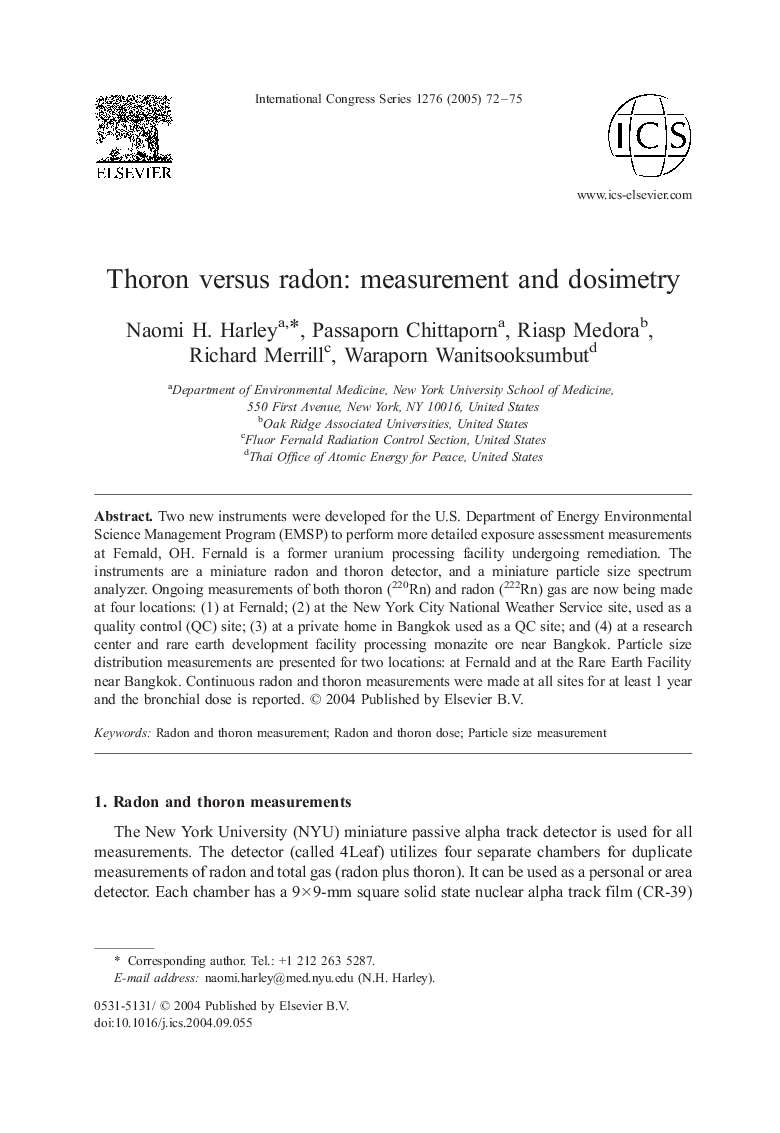 Thoron versus radon: measurement and dosimetry