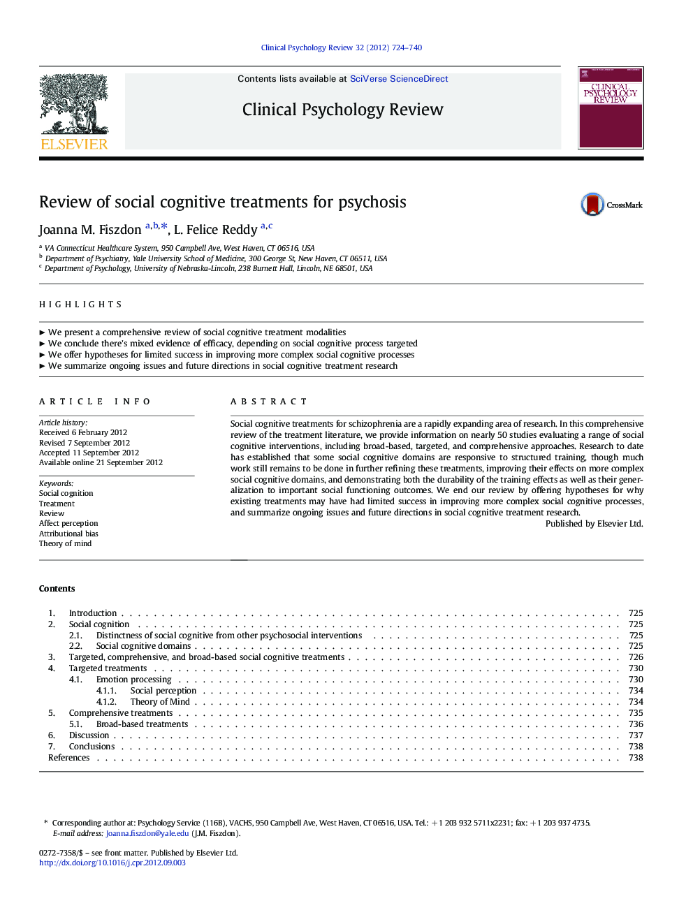 Review of social cognitive treatments for psychosis