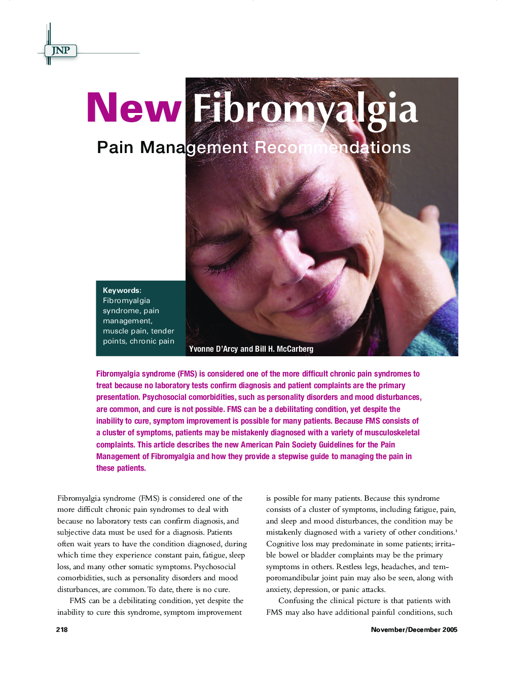 New Fibromyalgia Pain Management Recommendations