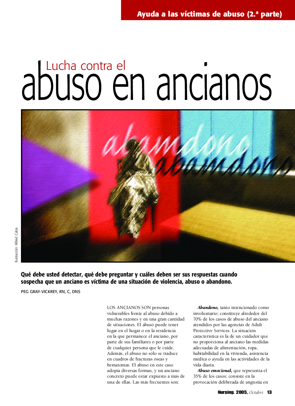 عکس صفحه اول مقاله: Lucha contra el abuso en ancianos Lucha contra el abuso en ancianos