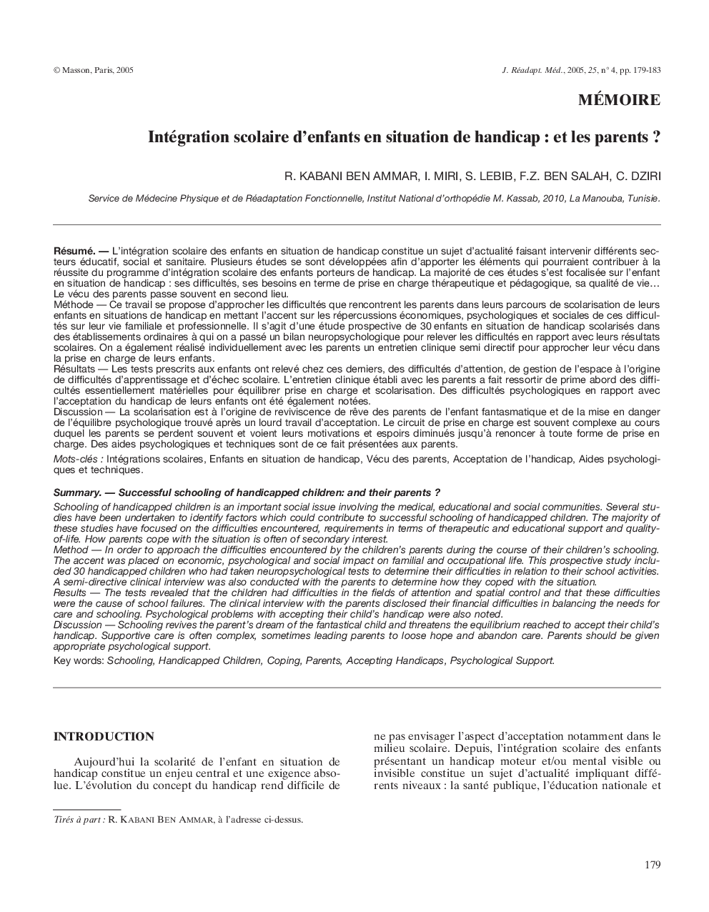 Intégration scolaire d'enfants en situation de handicap : et les parents ?