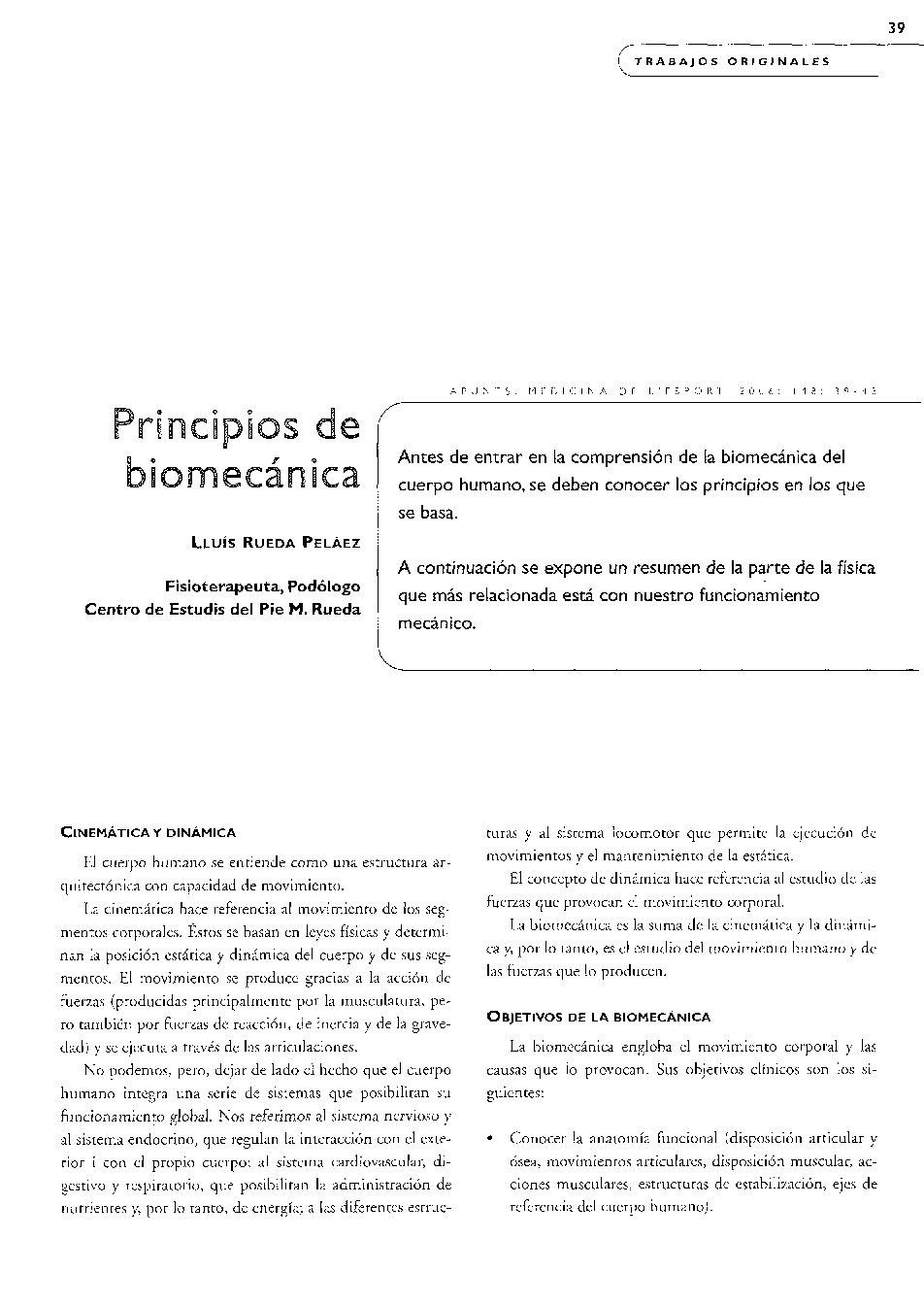 Principios de biomecónica