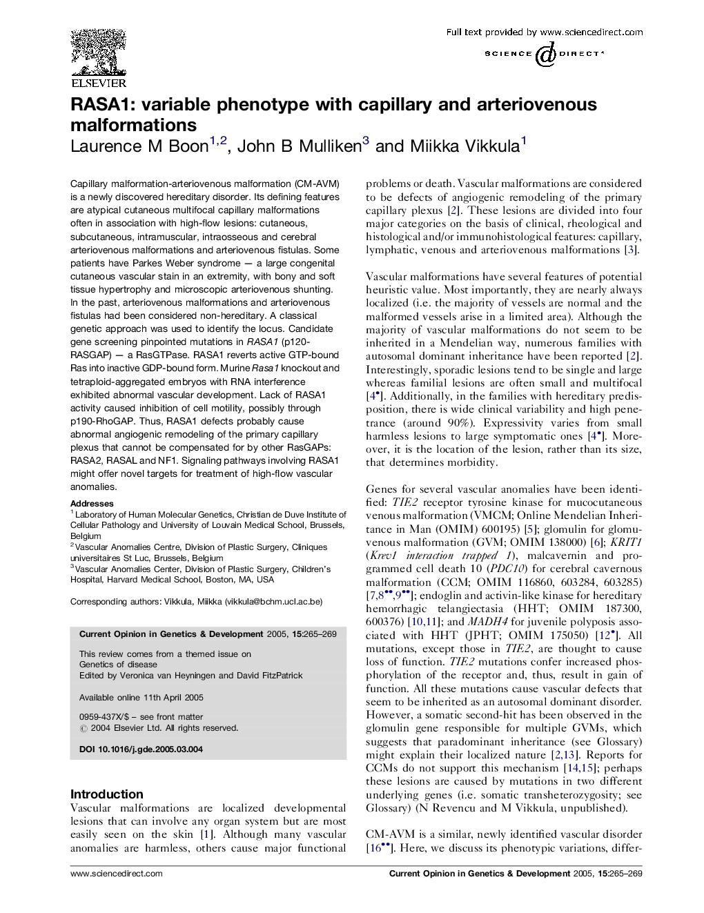 RASA1: variable phenotype with capillary and arteriovenous malformations