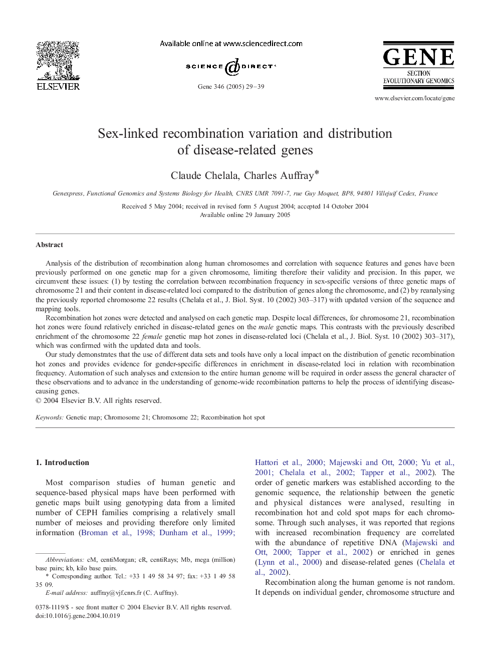 Sex-linked recombination variation and distribution of disease-related genes