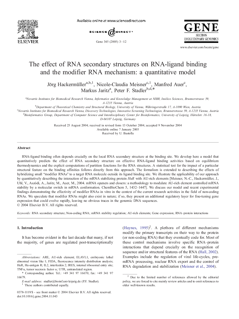 The effect of RNA secondary structures on RNA-ligand binding and the modifier RNA mechanism: a quantitative model