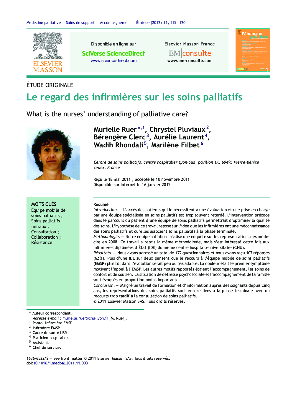 Le regard des infirmiÃ¨res sur les soins palliatifs