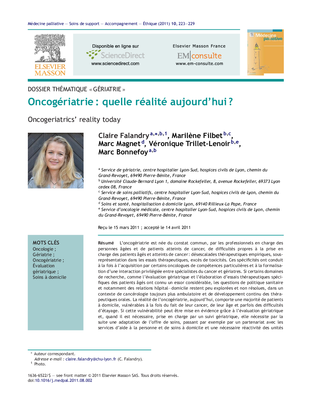 OncogériatrieÂ : quelle réalité aujourd'huiÂ ?