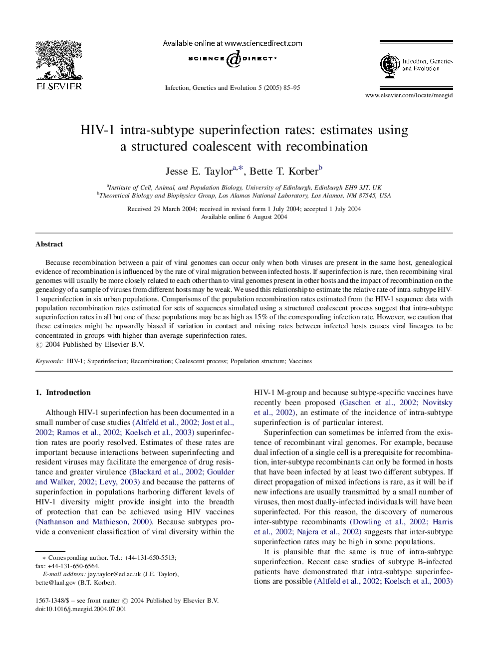 HIV-1 intra-subtype superinfection rates: estimates using a structured coalescent with recombination