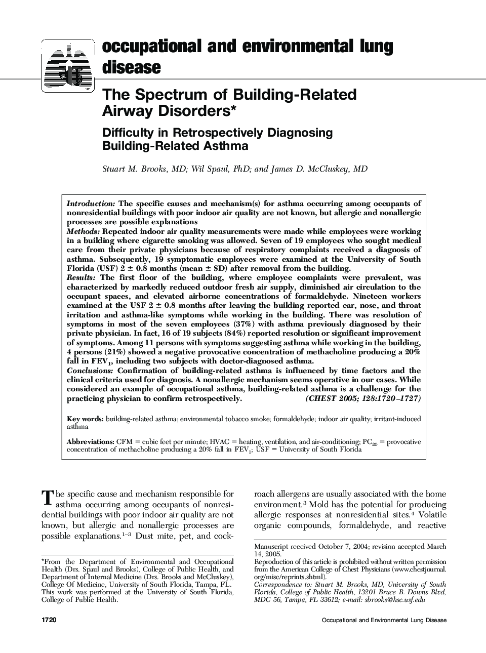 The Spectrum of Building-Related Airway Disorders