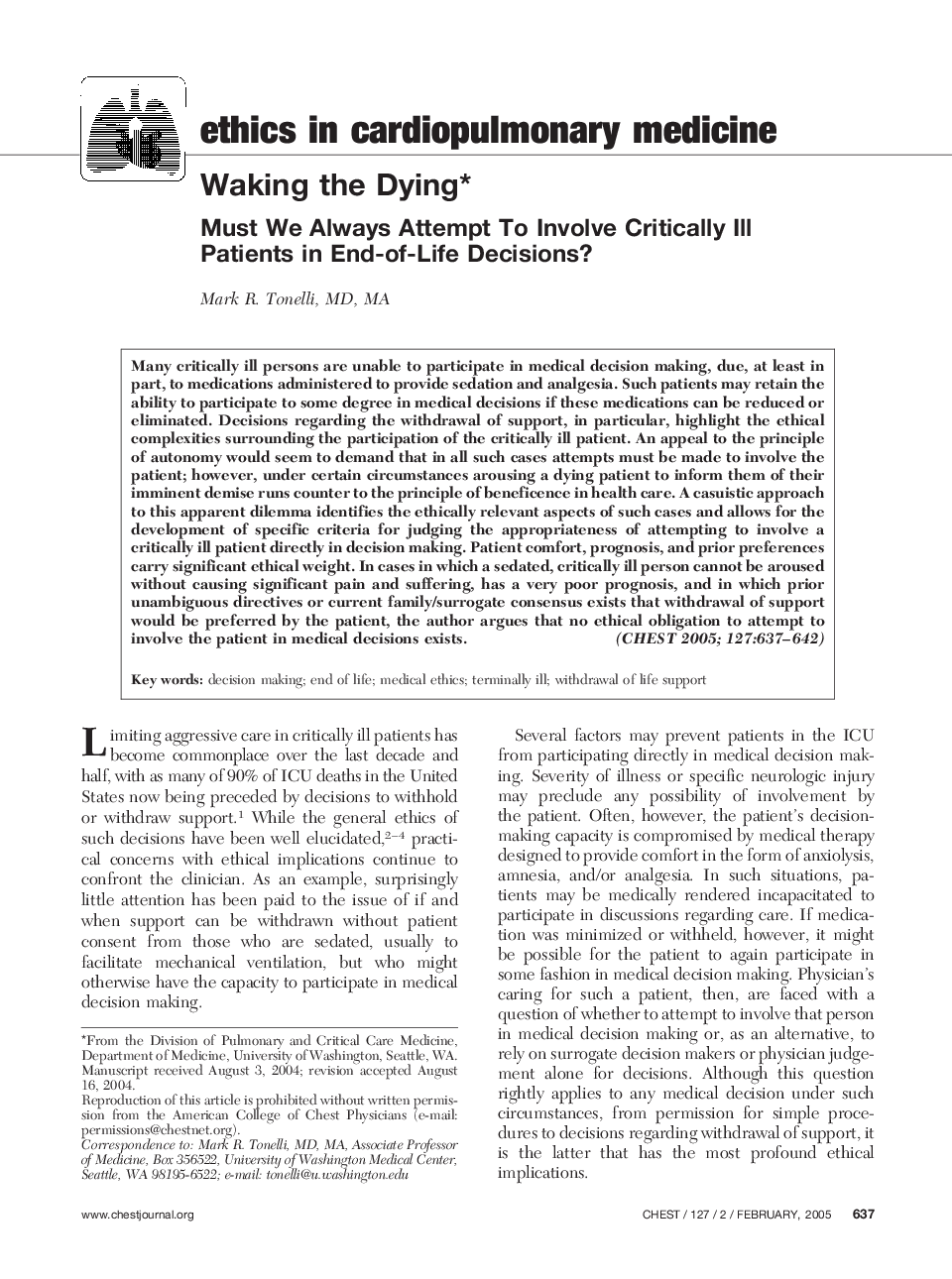 Waking the Dying