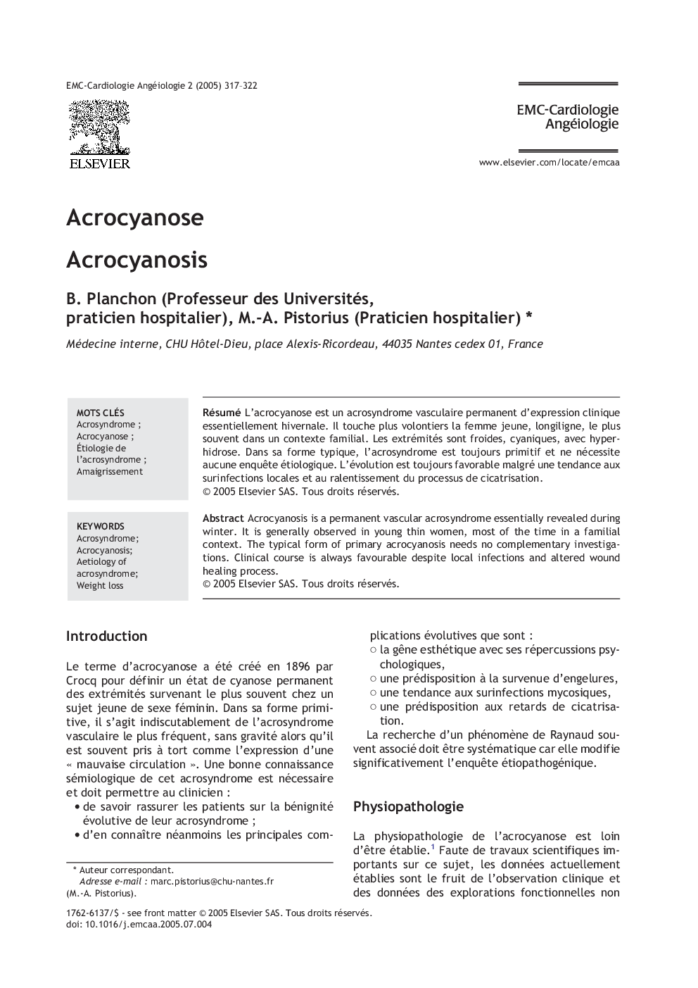 Acrocyanose