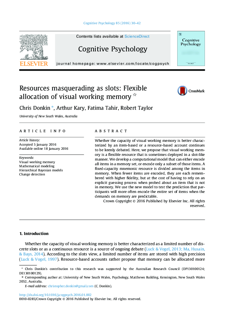 Resources masquerading as slots: Flexible allocation of visual working memory 