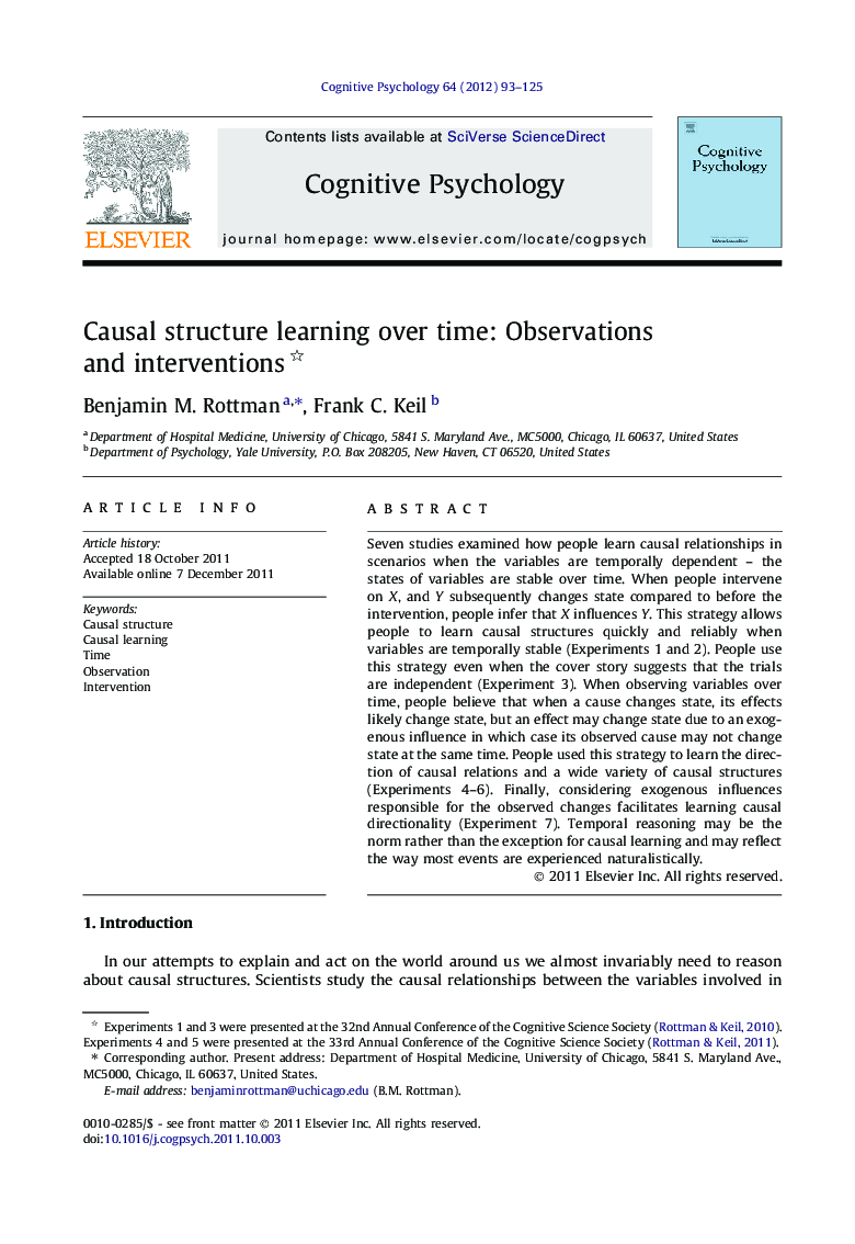 Causal structure learning over time: Observations and interventions 