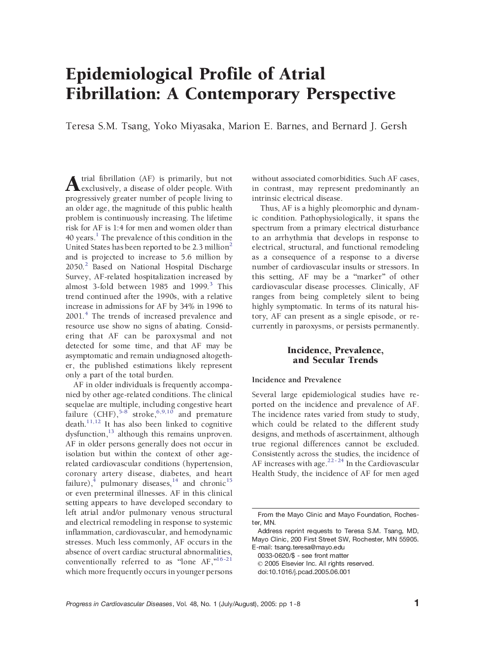 Epidemiological Profile of Atrial Fibrillation: A Contemporary Perspective