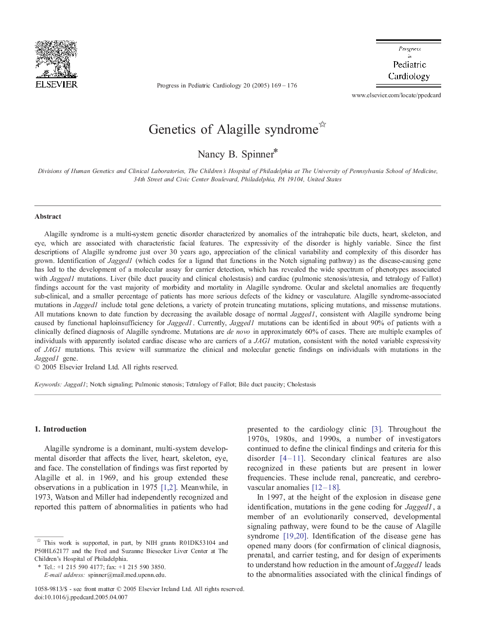 Genetics of Alagille syndrome