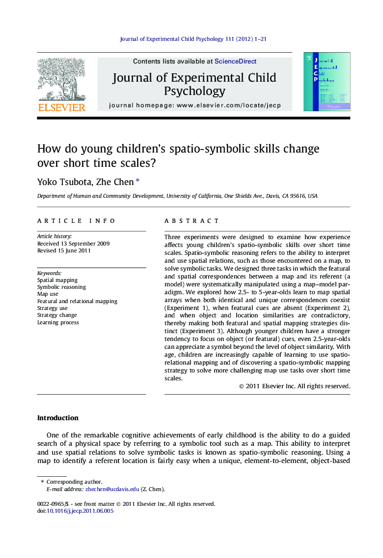 How do young children’s spatio-symbolic skills change over short time scales?