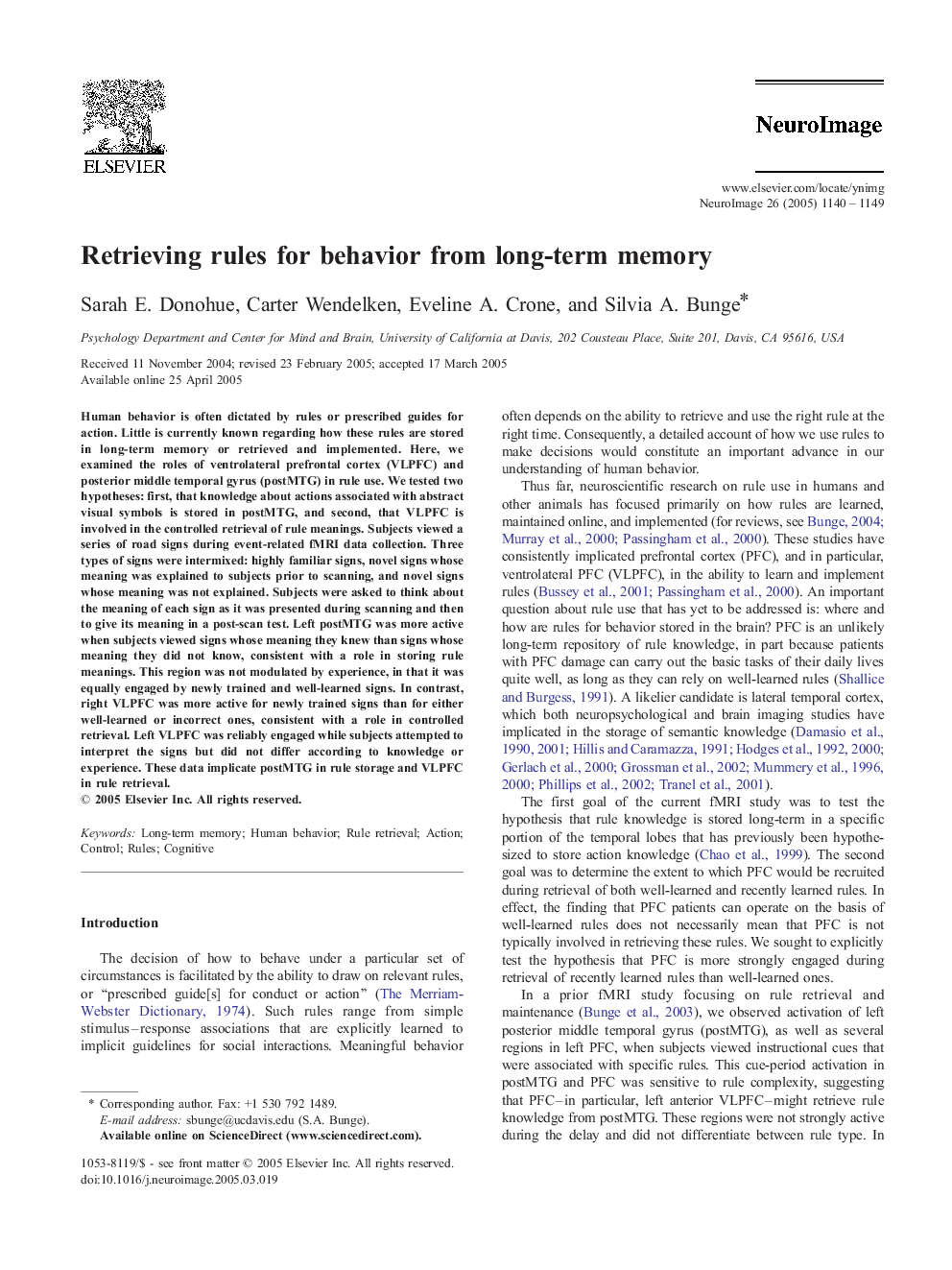 Retrieving rules for behavior from long-term memory