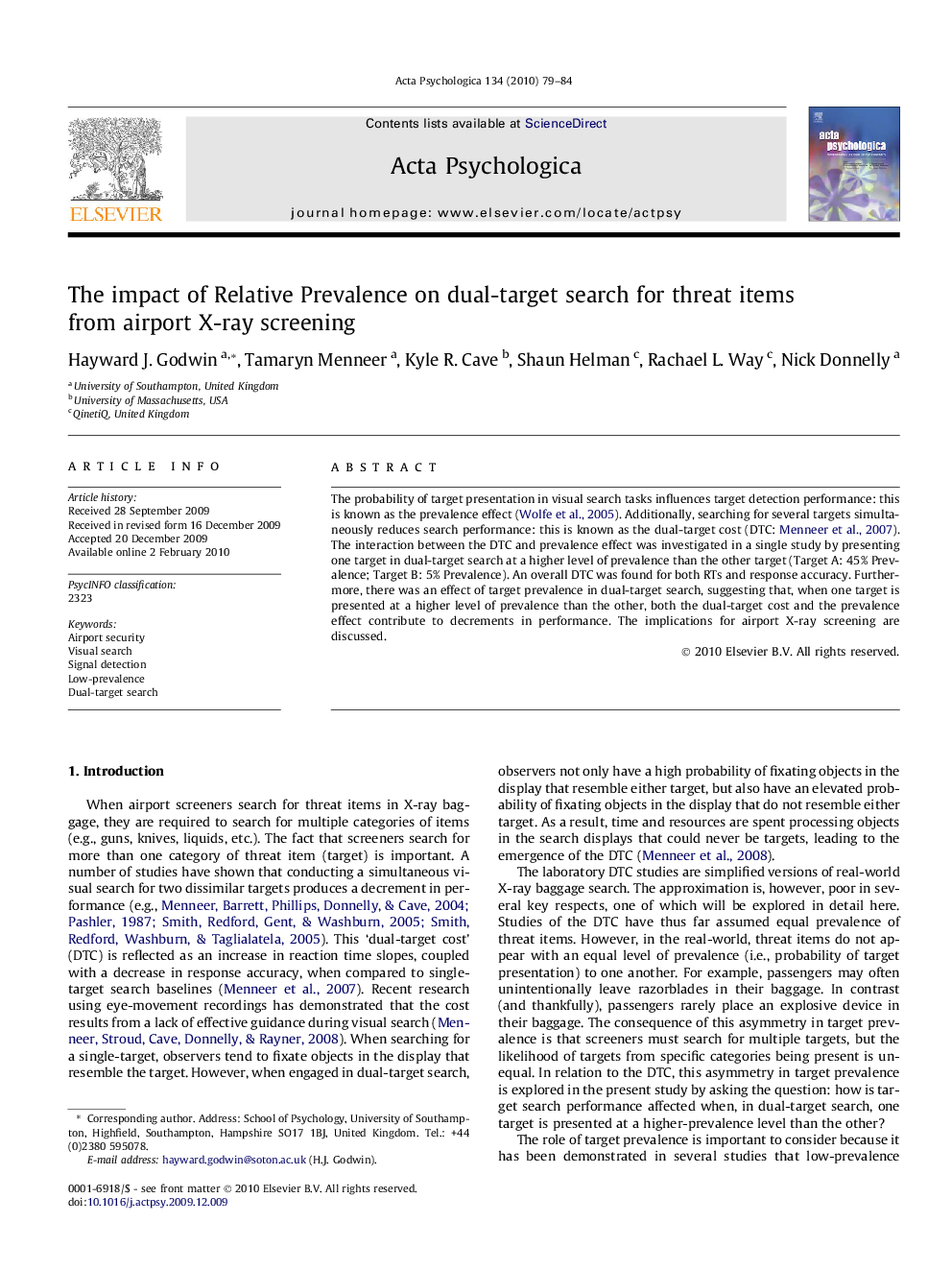 The impact of Relative Prevalence on dual-target search for threat items from airport X-ray screening