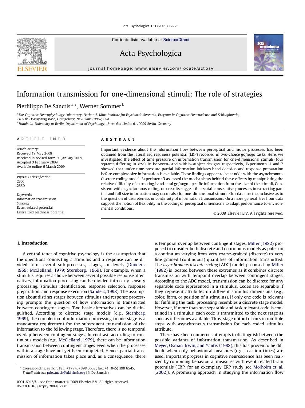 Information transmission for one-dimensional stimuli: The role of strategies