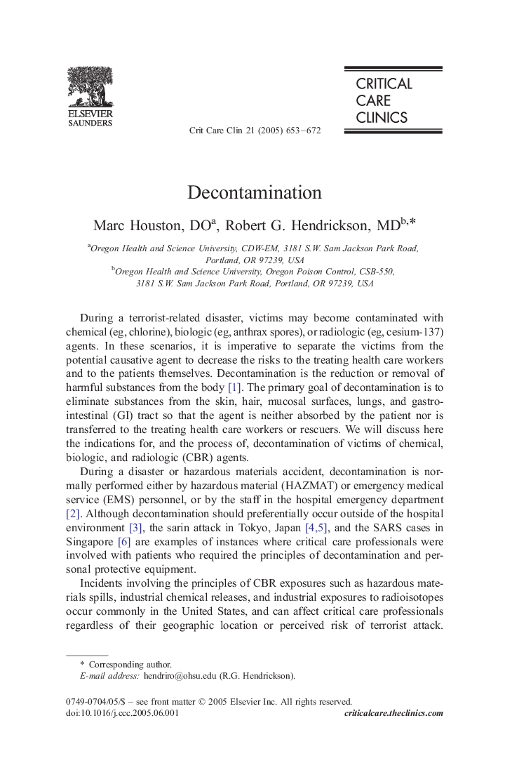 Decontamination