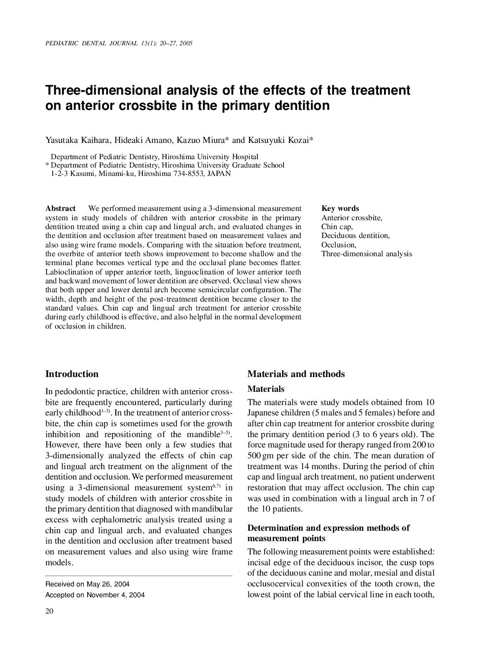 Three-dimensional analysis of the effects of the treatment on anterior crossbite in the primary dentition