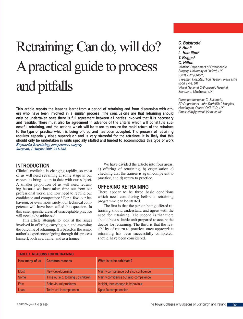 Retraining: Can do, will do? A practical guide to process and pitfalls